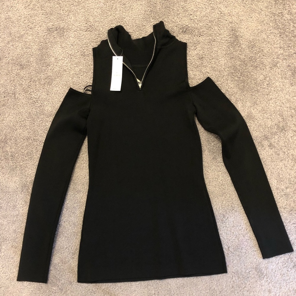 long sleeve cold shoulder